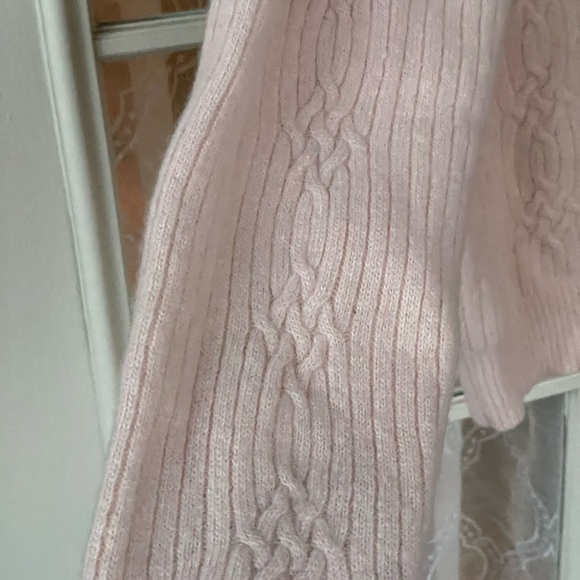 David Hollis Pink Cable Knit Cardigan Sweater | Pearl Buttons | Size Small - Picture 5 of 5